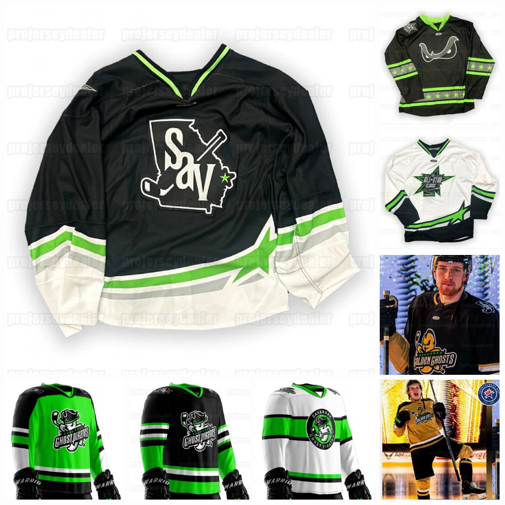 Savannah Ghost Pirates ECHL 2024 All-Star Classic Jersey Jett Jones Robbie Fromm-Delorme Ryan Scarfo Brent Pedersen Alex Gilmour Ross Armour Logan Drevitch Long