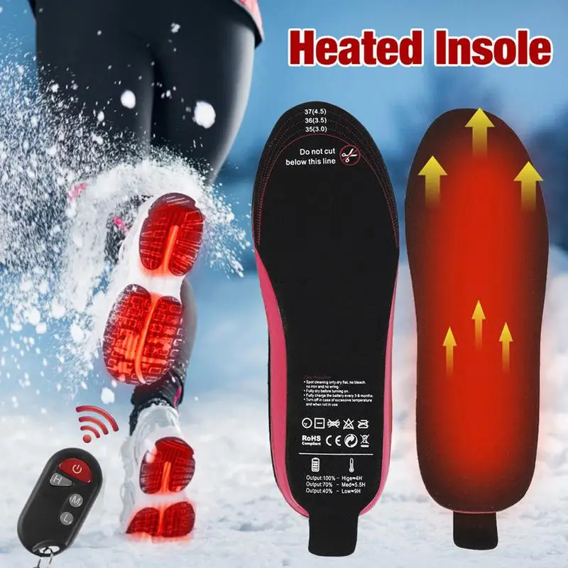 Shoe Parts Accessories Rechargeable Heated Insole 3rd gear Adjustable Temperature Foot Warmer Heated Shoes Insoles For Men And Women Outdoor 231122