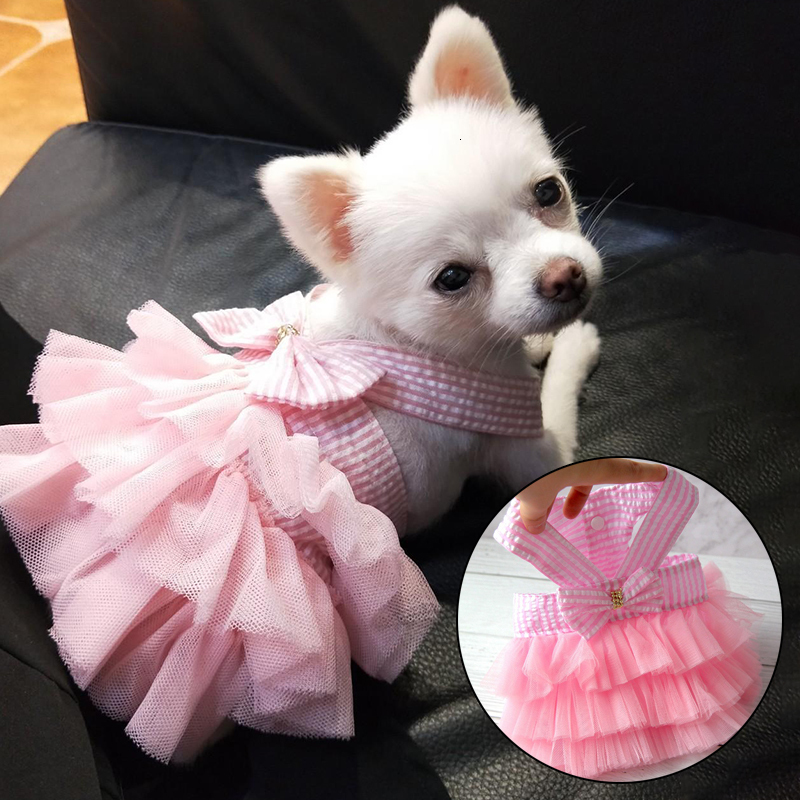 Dog Apparel Summer Dress Cat Lace Skirt Pet Clothing Chihuahua Stripe Puppy Princess Cute Clothe Accessories 230422, Blue dress
Dog Apparel Summer Dress Cat Lace Skirt Pet Clothing Chihuahua Stripe Puppy Princess Cute Clothe Accessories 230422, Blue dress