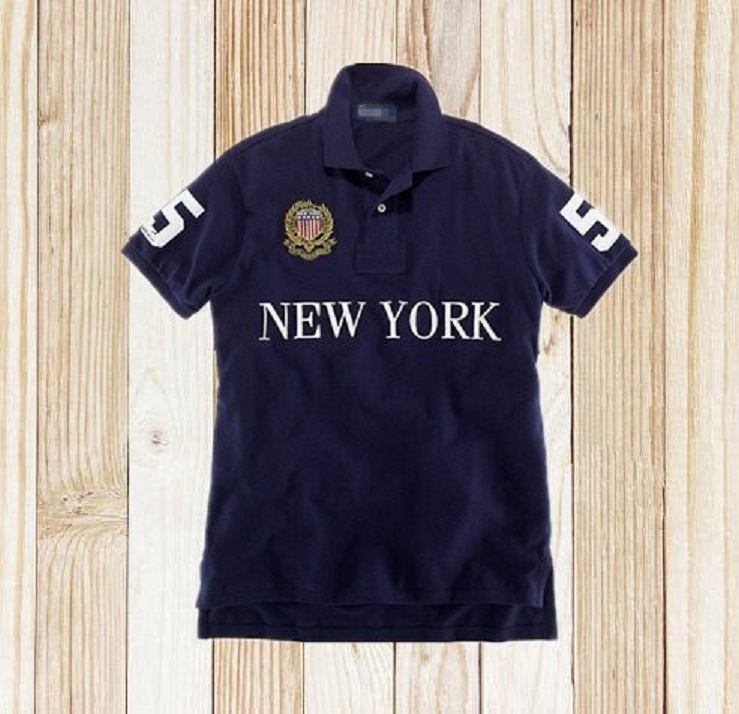 NEW YORK Short sleeved shirt men's T-shirt city version 100% cotton embroidery men's S-5XL