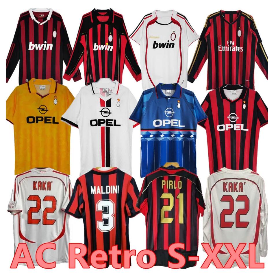90 91 Retro shirts SOCCER JERSEYS 95 96 97 Gullit 01 02 03 12 14 15 Maldini Van Basten football KAKA Inzaghi 06 07 PIRLO SHEVCHENKO BAGGIO Ac MIlans JERSEY
90 91 Retro shirts SOCCER JERSEYS 95 96 97 Gullit 01 02 03 12 14 15 Maldini Van Basten football KAKA Inzaghi 06 07 PIRLO SHEVCHENKO BAGGIO Ac MIlans JERSEY