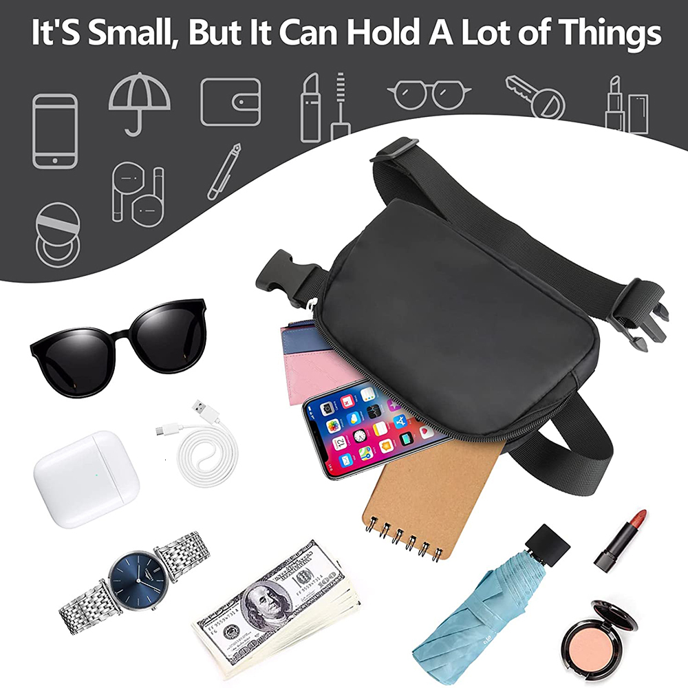 Waist Bags Mini Belt Bag for Women Men Fashion Waist Bag With Adjustable Strap Small Fanny Pack for Run Travel Outdoor Cycling Shopping 230422