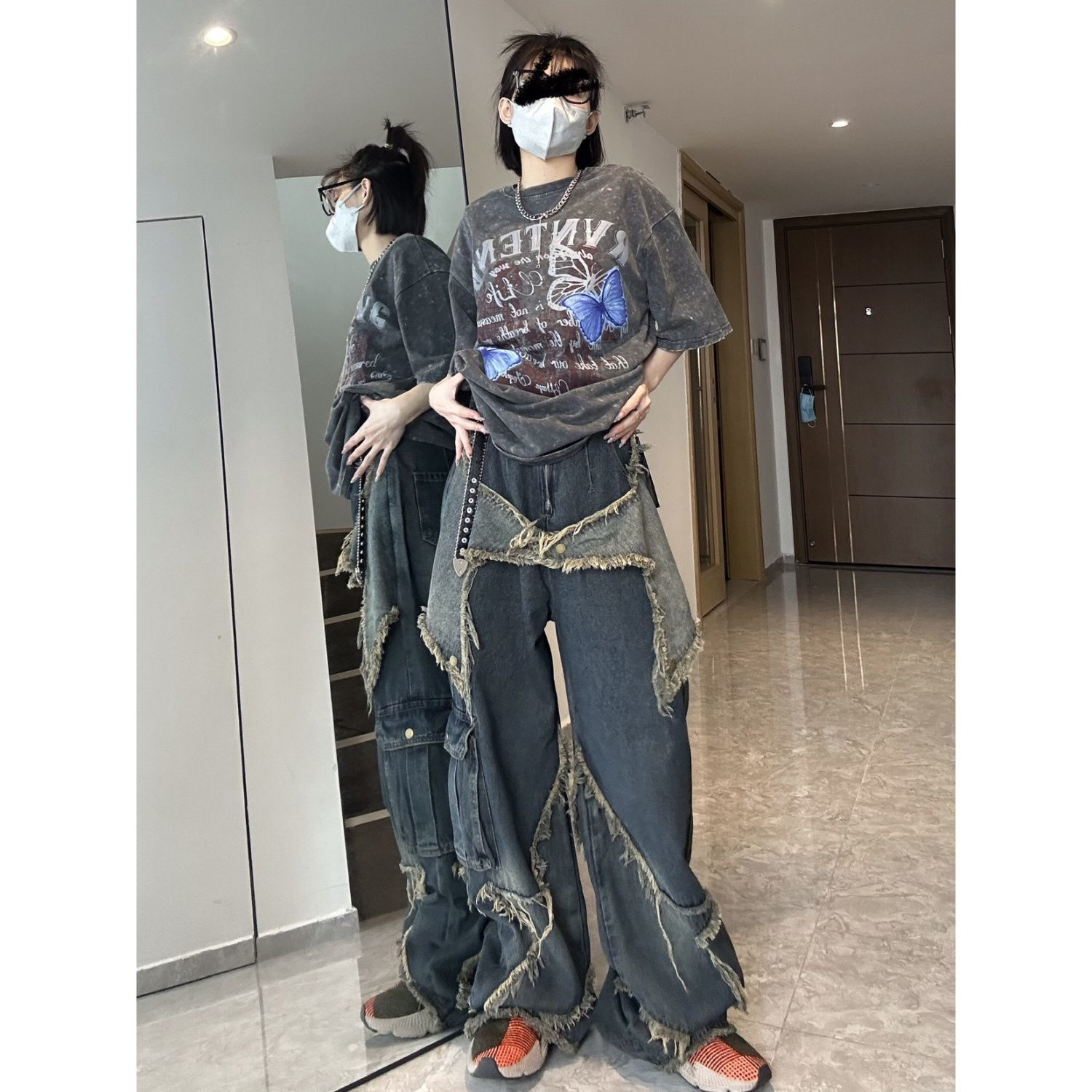 Women's Jeans 2023 Y2k Star Men Patchwork Vintage Harajuku Straight Denim Pants 2023 Baggy Loose Women Hip Hop Streetwear 230422
