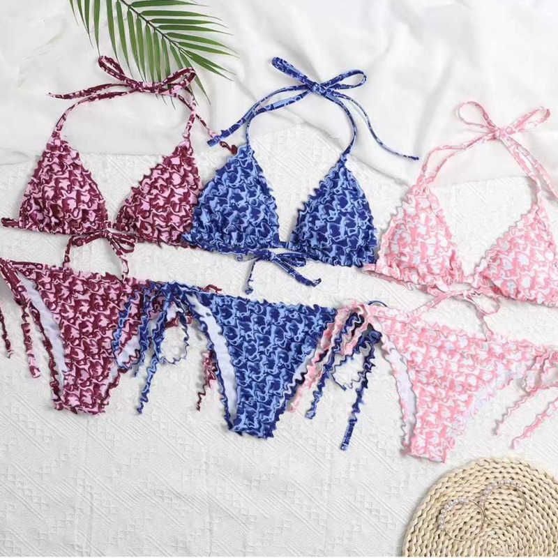 Designer Swimsuit womens Bikini Sets Swimwear Printed Bathing Suits Summer Beach Wear Swimming Suit, Pink 
Designer Swimsuit womens Bikini Sets Swimwear Printed Bathing Suits Summer Beach Wear Swimming Suit, Pink