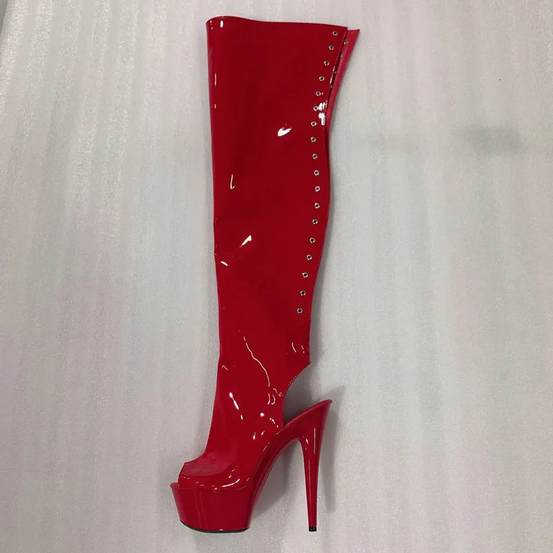 LAIJIANJINXIA Sexy Over-the-Knee Boots Women 15Cm Heeled Platform Pole Dance Shoes Evening Party Night Club Ladies Modern 231122 cf38