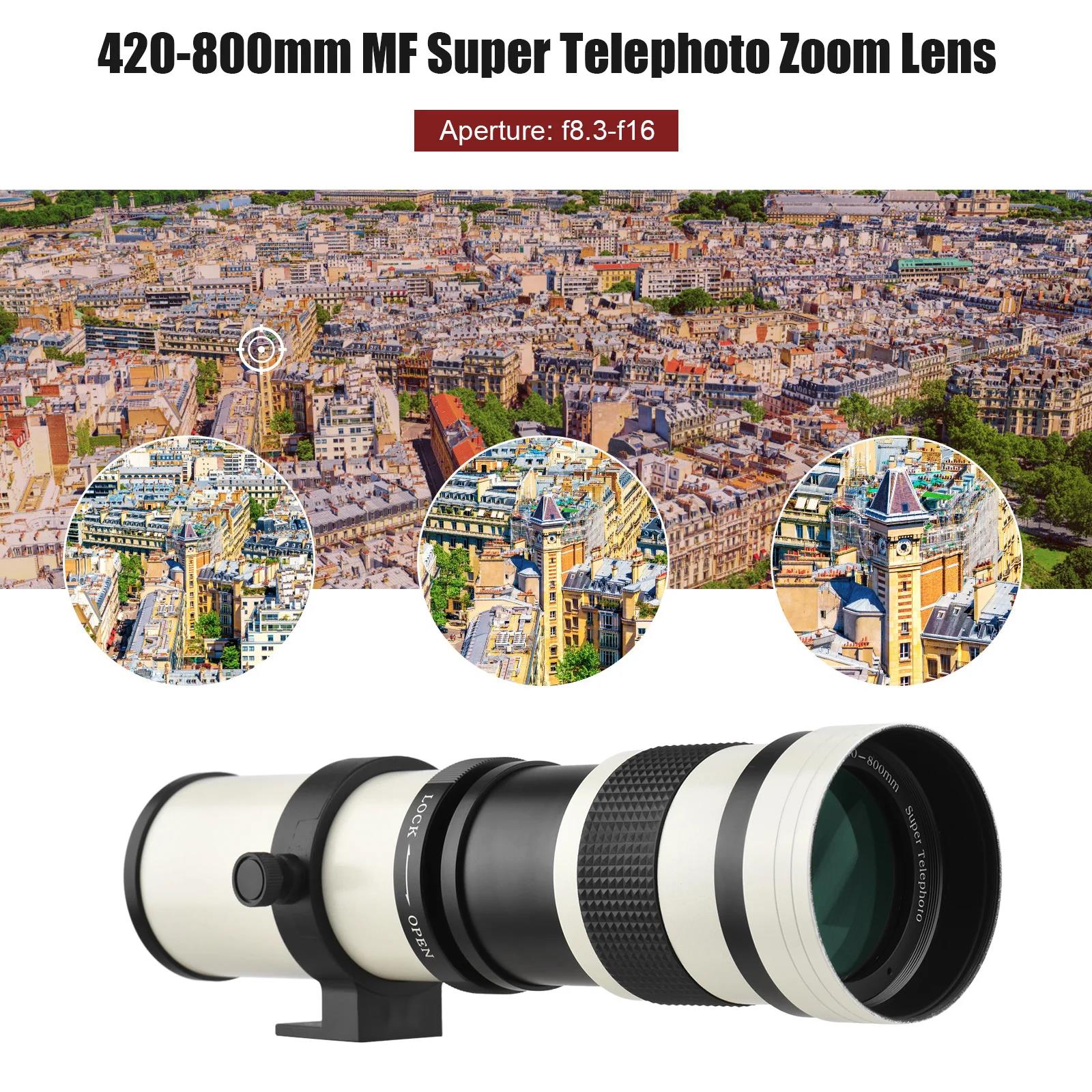 Super Telephoto Lens 420-800mm f/8.3-16 Manual Zoom Lens for Canon Sony Pentax FUji Olympus Nikon D3400 D5500 D750 D810 D3300 D5300 D610 D7100 D5200 S