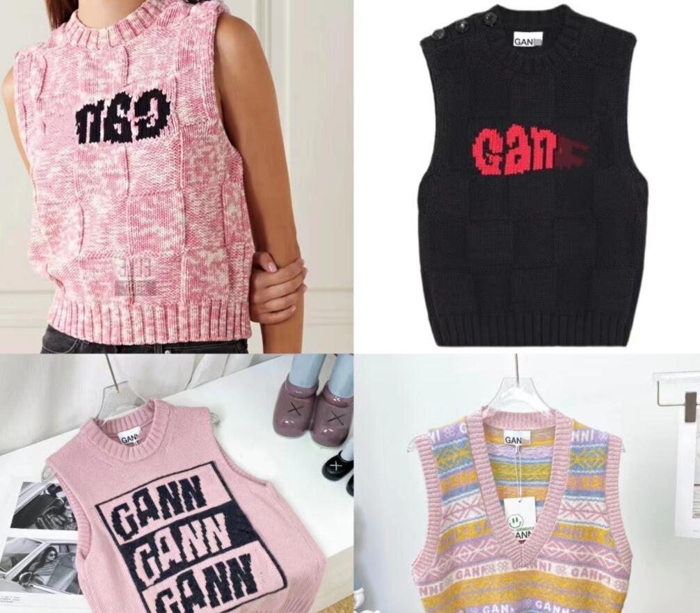 2023ss Ganni Women Designer Vest Fashion knit pink Tops Has the Same Checkerboard Blended Knitted Vest outwear coats clothing
2023ss Ganni Women Designer Vest Fashion knit pink Tops Has the Same Checkerboard Blended Knitted Vest outwear coats clothing