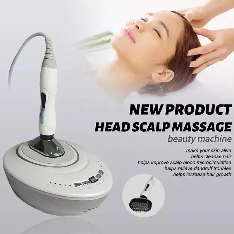 4in1 EMS RF Red Light Vibration Head Scalp Massage Machine Hair Growth Brush Micro Current Comb BIO Dredging Meridian Neck Massager Physiotherapy Rela