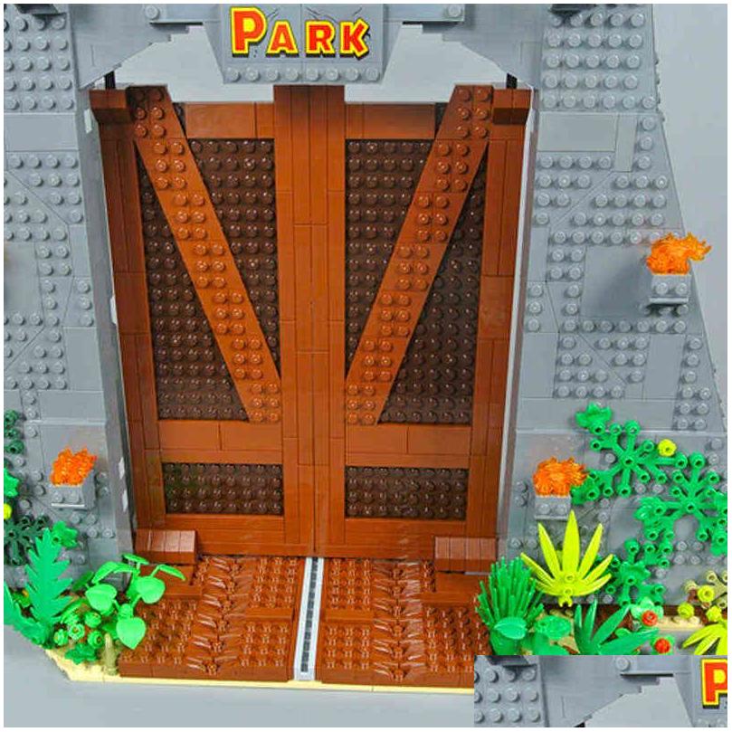 Blocks 11338 Movie Games Series Jurassic Park Blocks T. Rex Rampage 3156Pcs Bricks Model Building Kits Compatible 75936 T230103 Drop D Dhwjb z241101