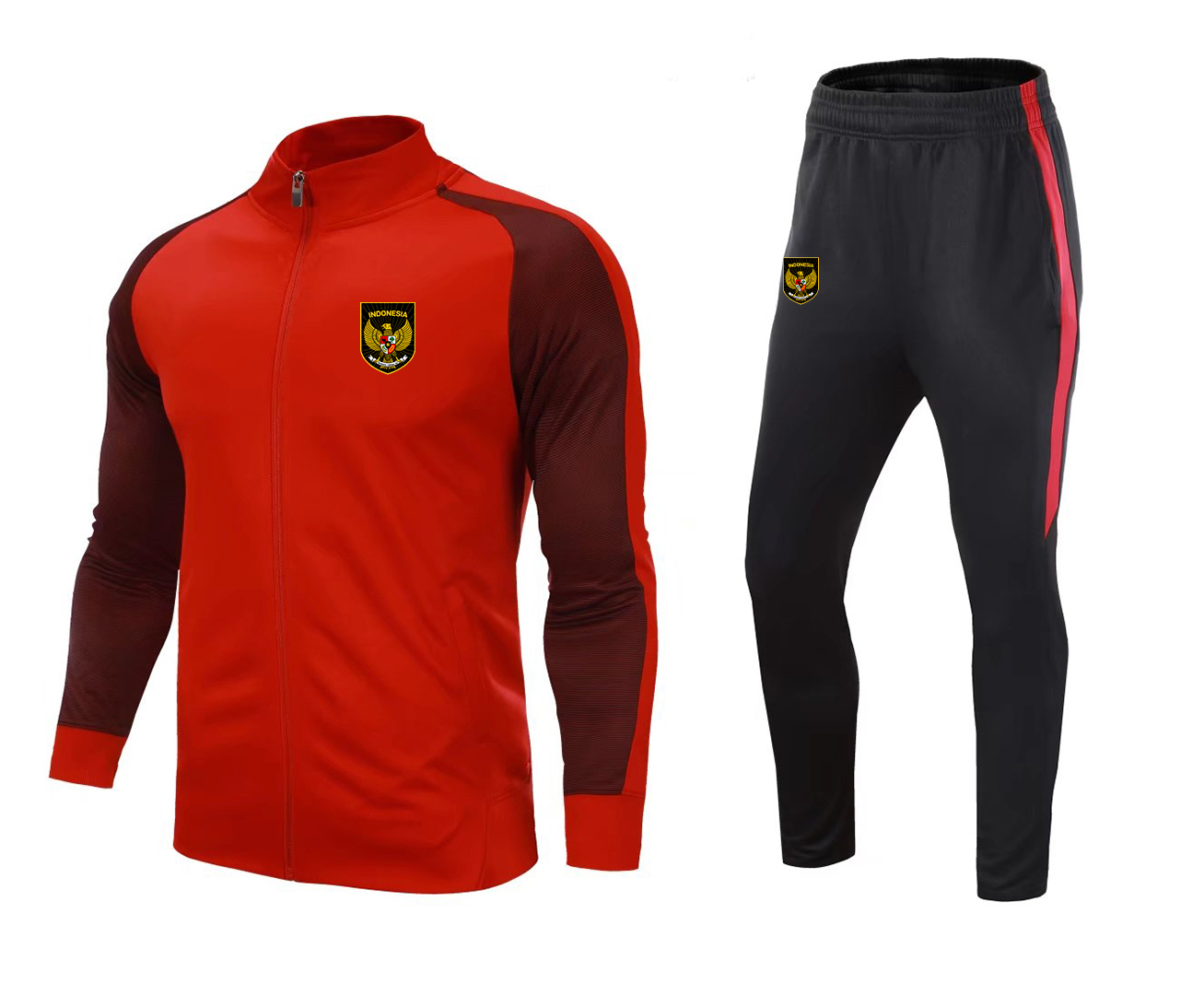 Indonesia national football team adult Soccer tracksuit jacket men Football training suit Kids Running Outdoor Sets Home Kits Logo customize, Black
Indonesia national football team adult Soccer tracksuit jacket men Football training suit Kids Running Outdoor Sets Home Kits Logo customize, Black