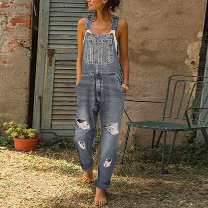 Women's Jeans Denim Workwear Women 2023 Spring Summer Blue Loose Straight Jumpsuit Trend Casual Mom Plus Size Trousers Bibs 230422Z