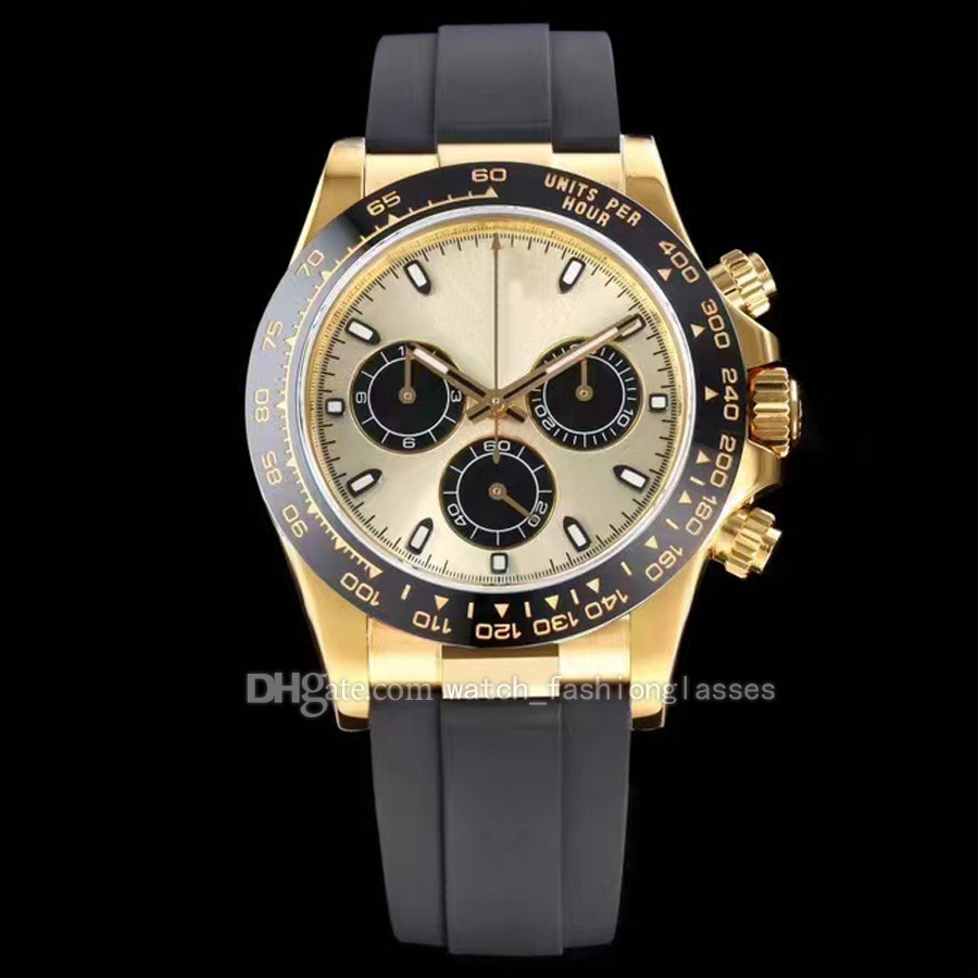 Wristwatches 41mm Automatic Mens Watch Multi-dial Waterproof Generous Rubber Strap Adjustable Watches 2813 automatic Movement mechanical full stainless steel