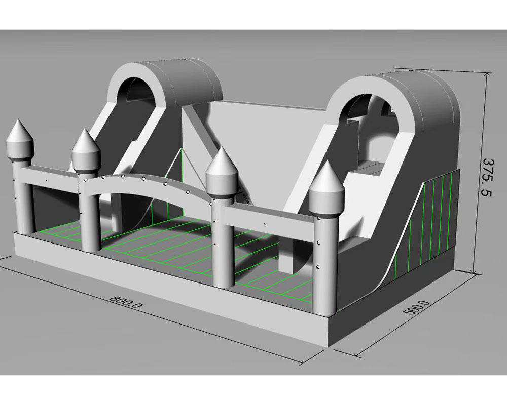 Super large commercial Bounce House Inflatable White Double slides Bouncy with slide Bouncy Castle Air Bouncer Combo For Kids Adults included blower f