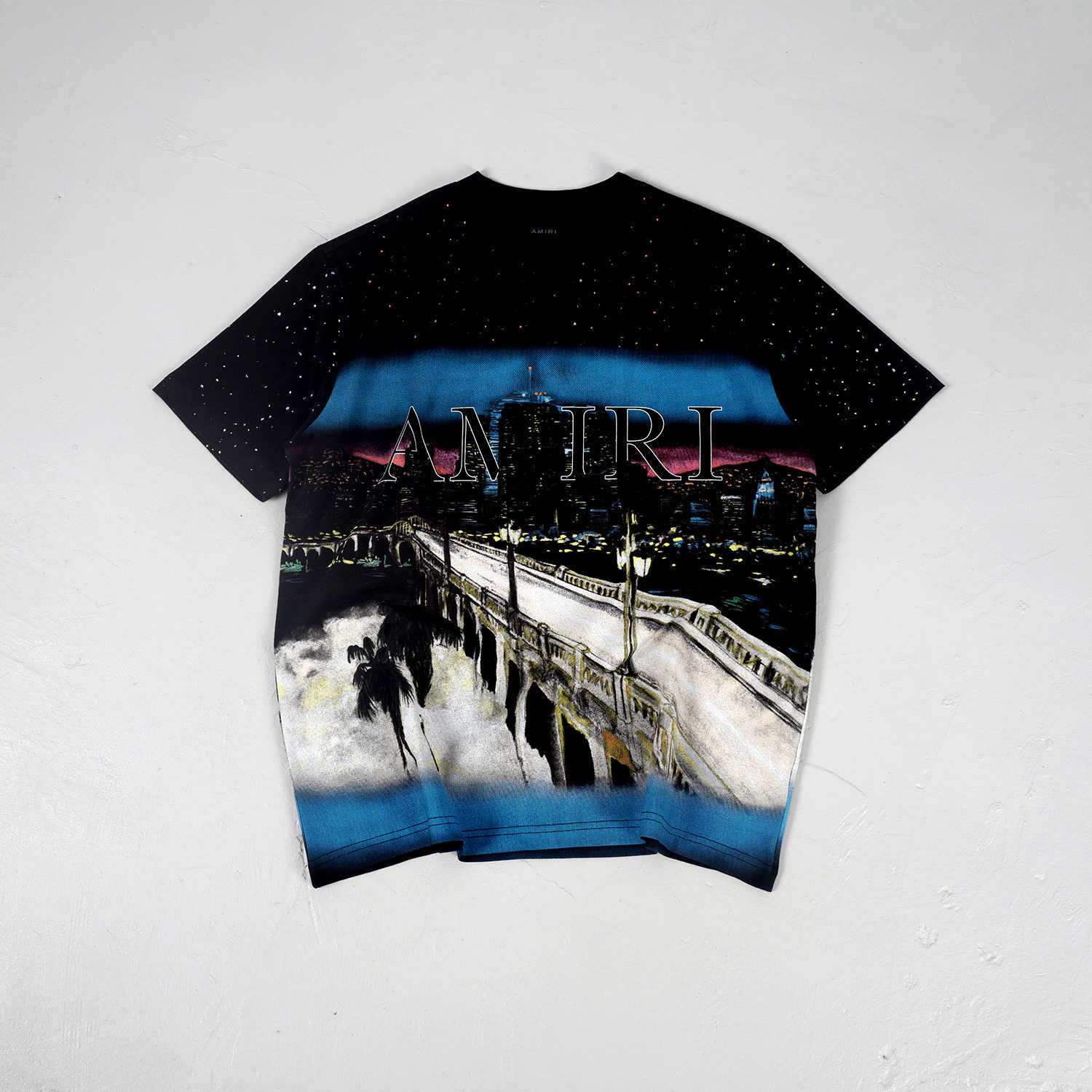 Designer Fashion Clothing Tees Tshirt Amiiri New 22ss City Star Night View Kangli Printed Bridge Loose Couple High Street Tee Short Sleeve T-shirt Luxury Tops For sale, Black
Designer Fashion Clothing Tees Tshirt Amiiri New 22ss City Star Night View Kangli Printed Bridge Loose Couple High Street Tee Short Sleeve T-shirt Luxury Tops For sale, Black