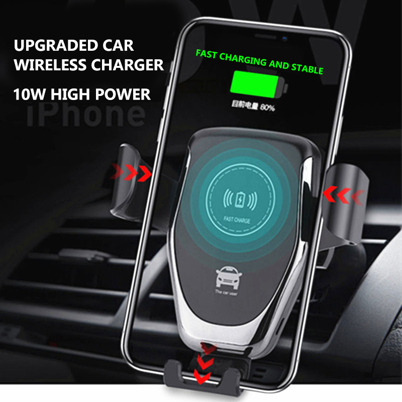 Auto Clamping 15W 3 In 1 Fast Wireless Car Charger With For Mobile Phones Portable Phone Holder