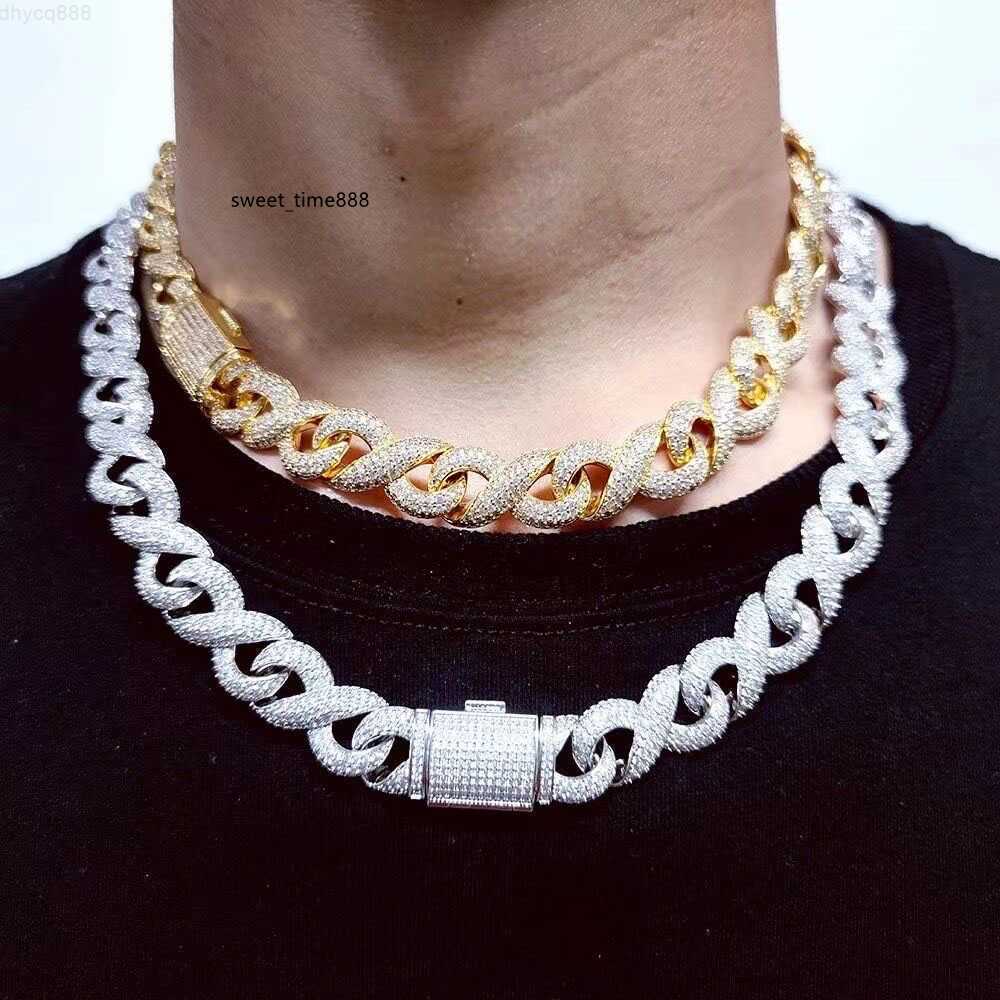 Designer Jewelry Custom Heavy 15-20mm Width Infinite Shape Cuban Iced Out Moissanite Diamond 925 Silver White Gold Hip Hop Bracelet and Chains
Designer Jewelry Custom Heavy 15-20mm Width Infinite Shape Cuban Iced Out Moissanite Diamond 925 Silver White Gold Hip Hop Bracelet and Chains