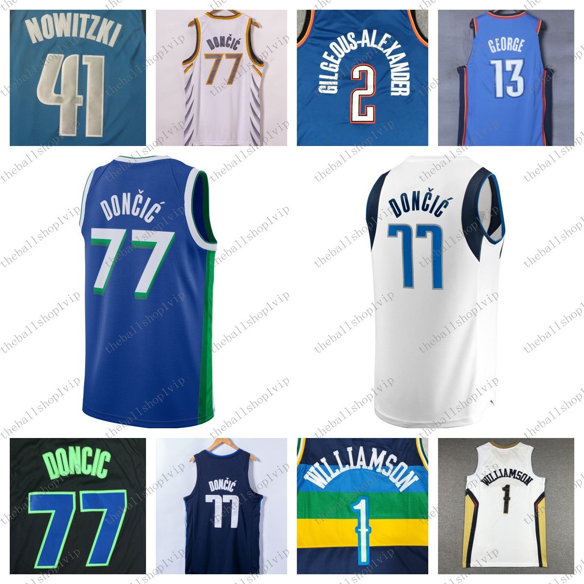 Mens basketball jerseys Westbrook 1 Williamson Doncic 13 George Nowitzki 2 Gilgeous-Alexander Irving Sport Breathable sleeveless jersey 2023 New Men jerseys, Color9
Mens basketball jerseys Westbrook 1 Williamson Doncic 13 George Nowitzki 2 Gilgeous-Alexander Irving Sport Breathable sleeveless jersey 2023 New Men jerseys, Color9