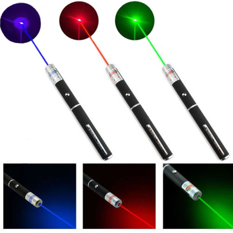 High-quality Laser Pointer Red Green Purple Three-color Laser Projection Teaching Demonstration Pen Night Children Toys