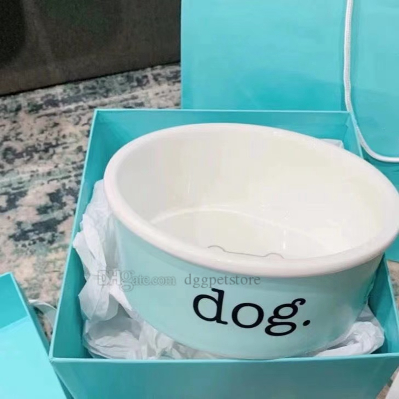 Designer Pets Bowls Heavy Ceramic High Gloss Dog Bowl Cat Bowl Durable Dog Food and Water Pet Dish, Chew-Proof, Dishwasher and Microwave Safe Classic 