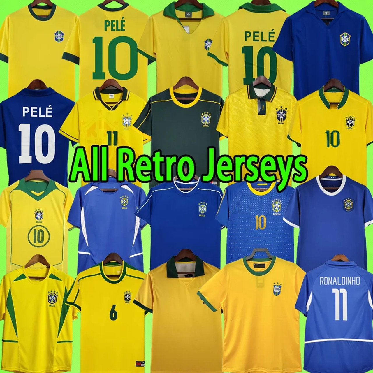 1970 Brazils retro soccer jerseys PELE 1957 1978 1985 1988 1992 1994 1998 2000 2002 2004 2006 2010 12 Brasil chandal futbol RONALDINHO football shirts T Soccer Jersey
1970 Brazils retro soccer jerseys PELE 1957 1978 1985 1988 1992 1994 1998 2000 2002 2004 2006 2010 12 Brasil chandal futbol RONALDINHO football shirts T Soccer Jersey