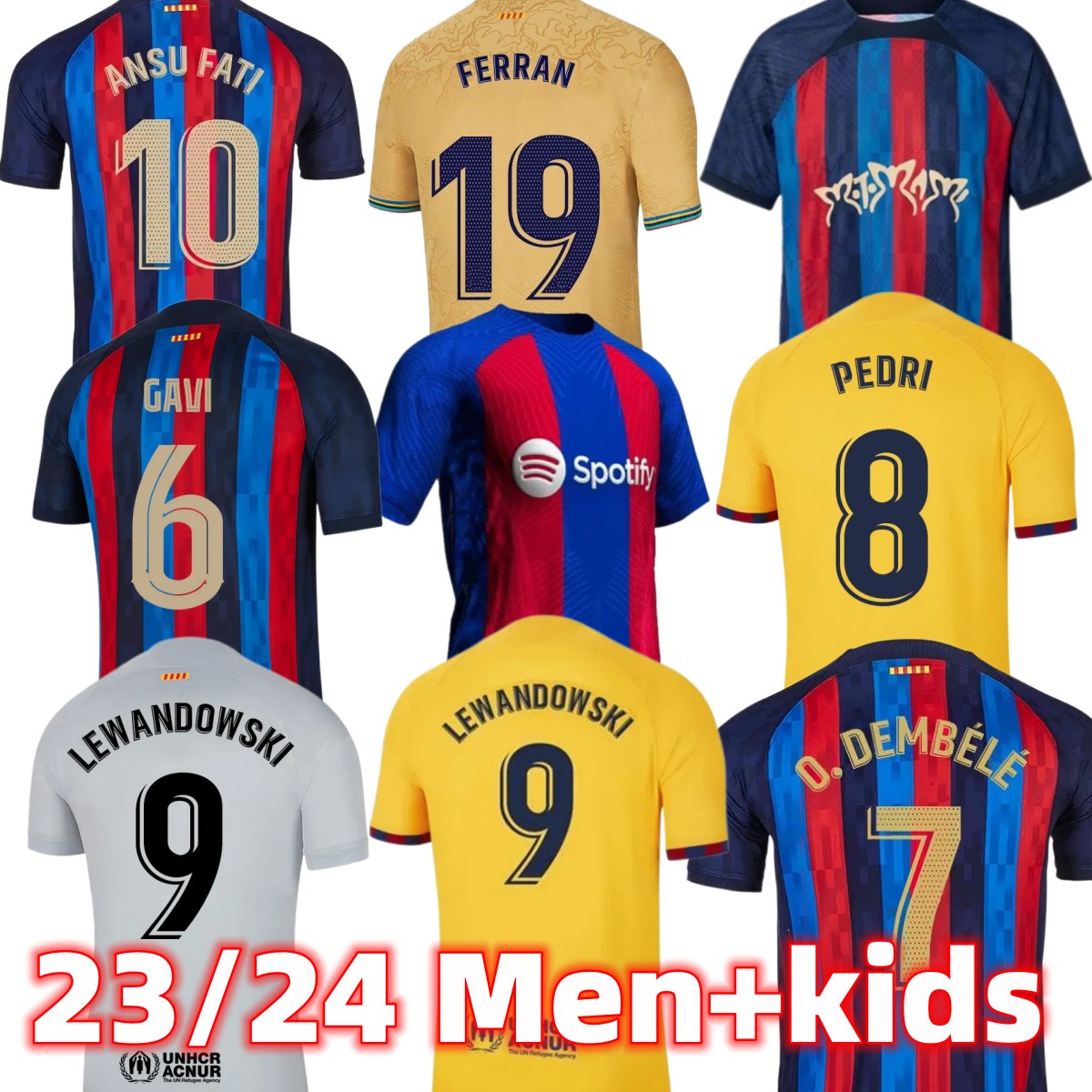 22 23 24 soccer Jerseys LEWANDOWSKI PEDRI GAVI ANSU FATI BARCELONAS FERRAN RAPHINHA F. DE JONG DEST DEMBELE 2023 2024 Men Kids Kits Football Shirts Uniform, Gold
22 23 24 soccer Jerseys LEWANDOWSKI PEDRI GAVI ANSU FATI BARCELONAS FERRAN RAPHINHA F. DE JONG DEST DEMBELE 2023 2024 Men Kids Kits Football Shirts Uniform, Gold