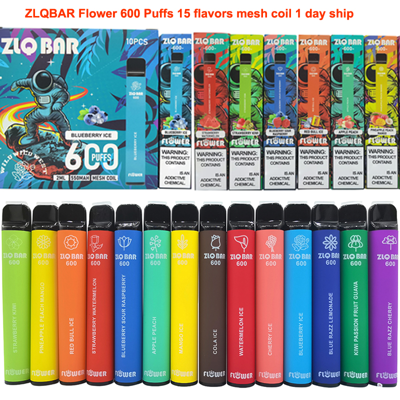 2023 Original ZLQBAR Flower 600 puffs E Cigarettes Vape Pen 550mah 2ml 2% 0% Disposable Device mesh coils cigarette electronique Authorized
2023 Original ZLQBAR Flower 600 puffs E Cigarettes Vape Pen 550mah 2ml 2% 0% Disposable Device mesh coils cigarette electronique Authorized