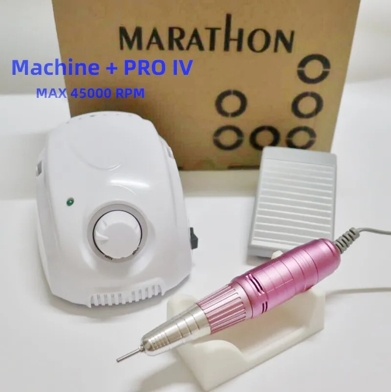 Nail Manicure Set MARATHON-Champion 3 PRO XII Handle 35K40K Electric Nail Drill STRONG 210 Micro Motor Grinding Machine For Nail Art Tools 231123