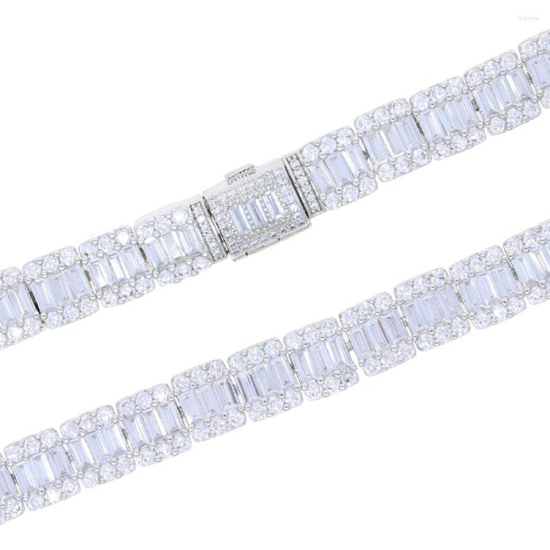 Link Bracelets Delicate Round Square Cuban Chain Women Bracelet Gold Silver Color CZ Iced Out Hip Hop Bangle Jewelry Gift Party Wholesale very nice