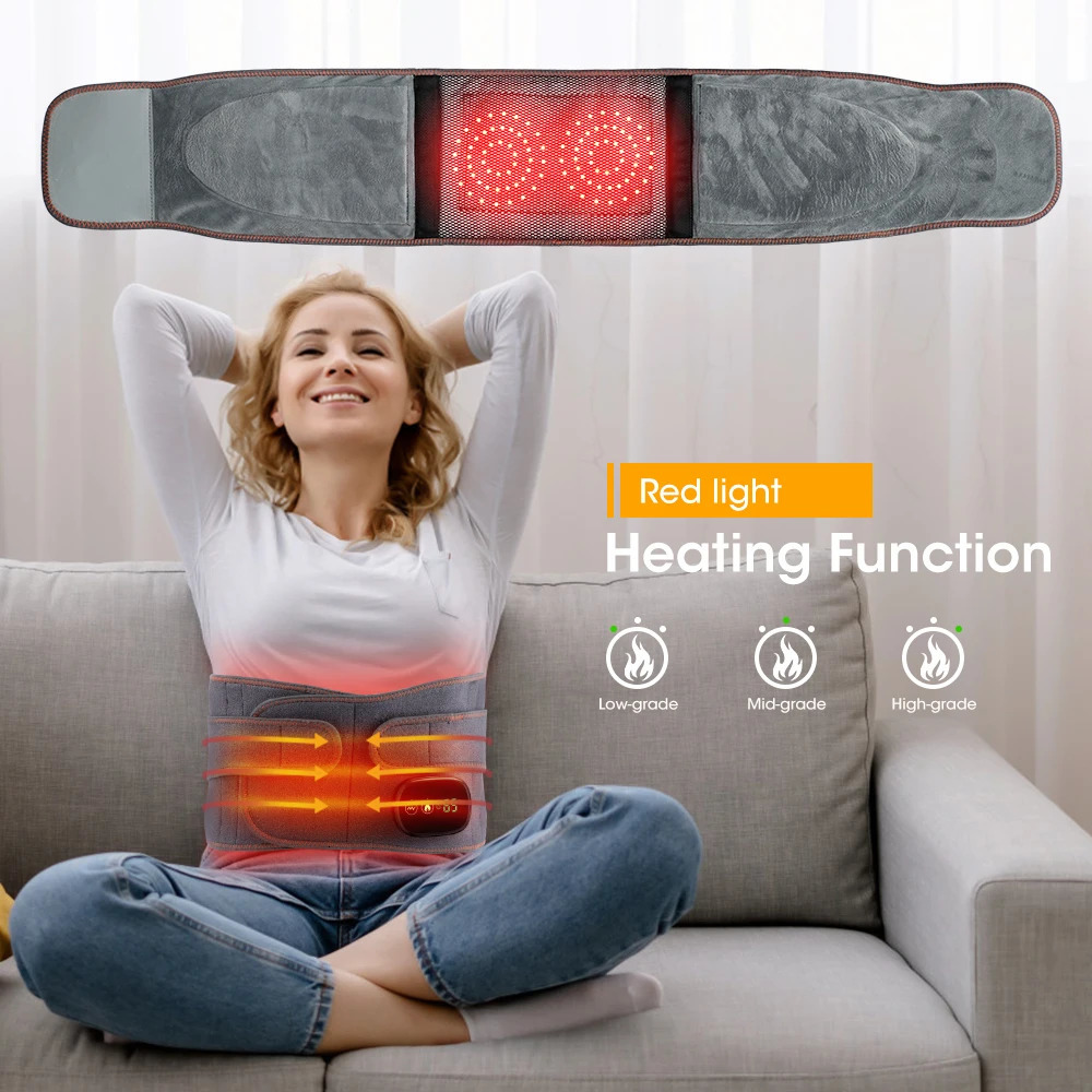 Other Massage Items Electric Infrared Heating Therapy Waist Massager Back Support Belt Vibration Lumbar Massage Brace Pain Relief Muscle Massager 2311