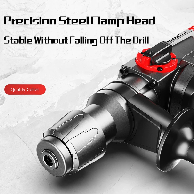 Electric Hammer 2400W Multifunction Rotary Electric Hammer Perforator Electric Pick Drill 220V Heavy-Duty Concrete Electric Hammer Drill Machine 23112