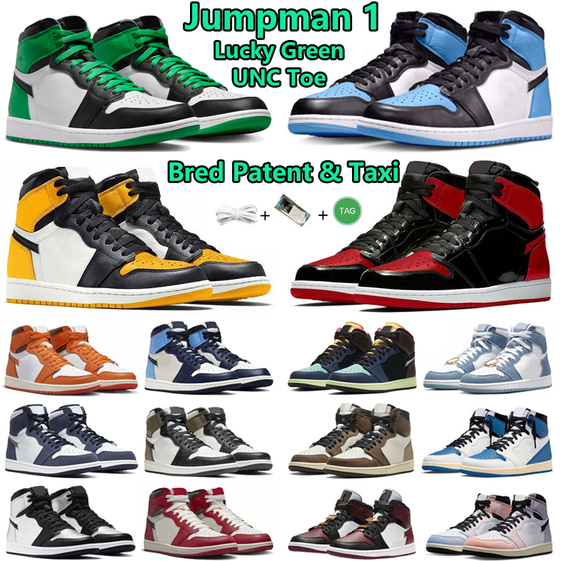 Jumpman 1 1s Mens basketball shoes Retro UNC Toe Lucky Green Bred Patentmen Taxi StarFish TS Fragment Lost Found Obsidian men women trainers sports sneakers With Box
Jumpman 1 1s Mens basketball shoes Retro UNC Toe Lucky Green Bred Patentmen Taxi StarFish TS Fragment Lost Found Obsidian men women trainers sports sneakers With Box