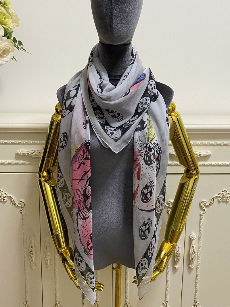 women's square scarf scarves shawl 100% silk material grey pint letters butterfly pattern size 130cm - 130cm
women's square scarf scarves shawl 100% silk material grey pint letters butterfly pattern size 130cm - 130cm