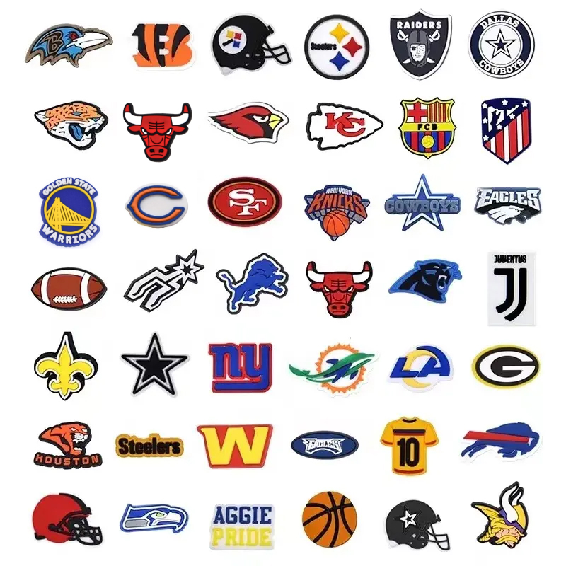 2023 New Arrival Wholesale PVC Custom Clog football basketball soccer sports team logo Shoe Croc Charms
2023 New Arrival Wholesale PVC Custom Clog football basketball soccer sports team logo Shoe Croc Charms