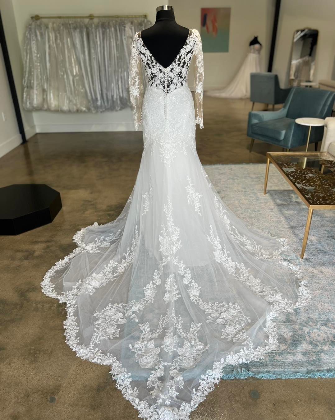 2023 Nov Arabic Aso Ebi Plus Size Ivory Mermaid Lace Wedding Dress Sheer Neck Long Sleeves Bridal Gowns Dresses ZJ440