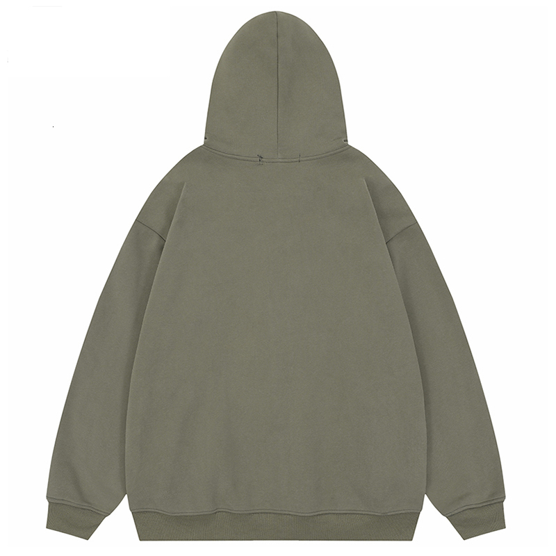 Men's Hoodies Sweatshirts Men's street clothing hip-hop hooded jacket wool autumn Y2K star patch jacket Harajuku zipper jacket hooded cotton