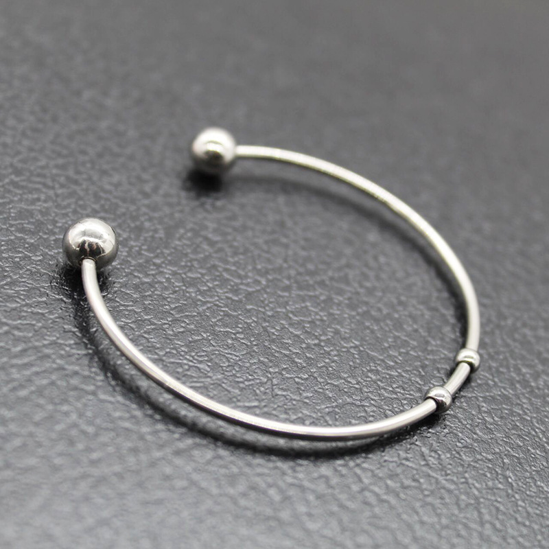 5pcs Lot Women Cuff Bangle Charm Bracelet Heart / Round Tag Stainless Steel for Nice Gifts Jewelry