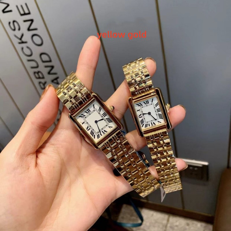 Men Women white dial watch Quartz movement watches Metal Brecelet Wristwatch ca077