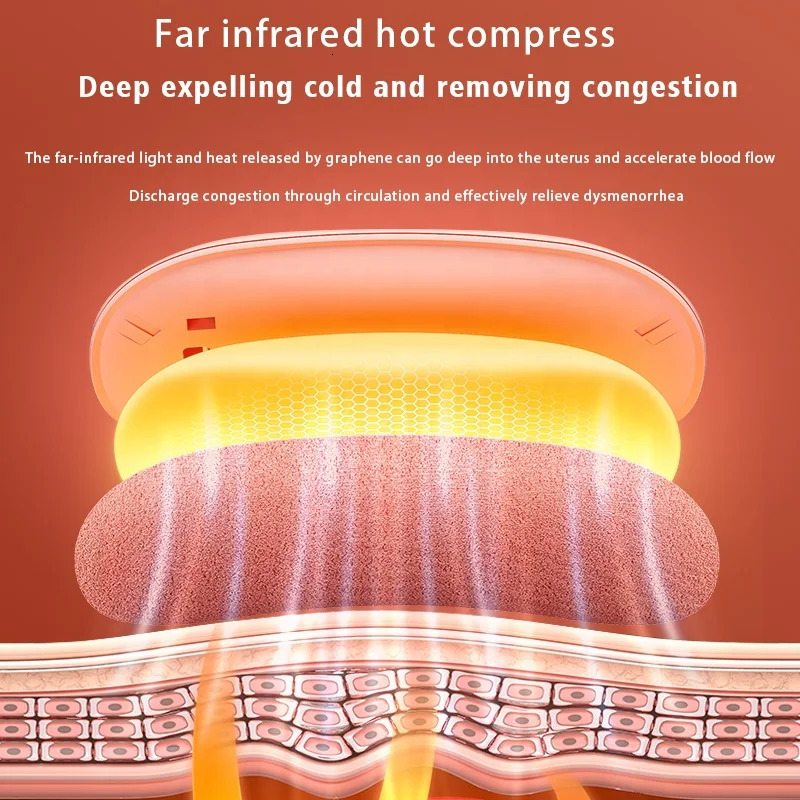 Other Massage Items Abdominal Massager Menstrual Heating Pad Electric Vibration Massage Graphene Heating Warm Heated Belt Period Menstrual 231123