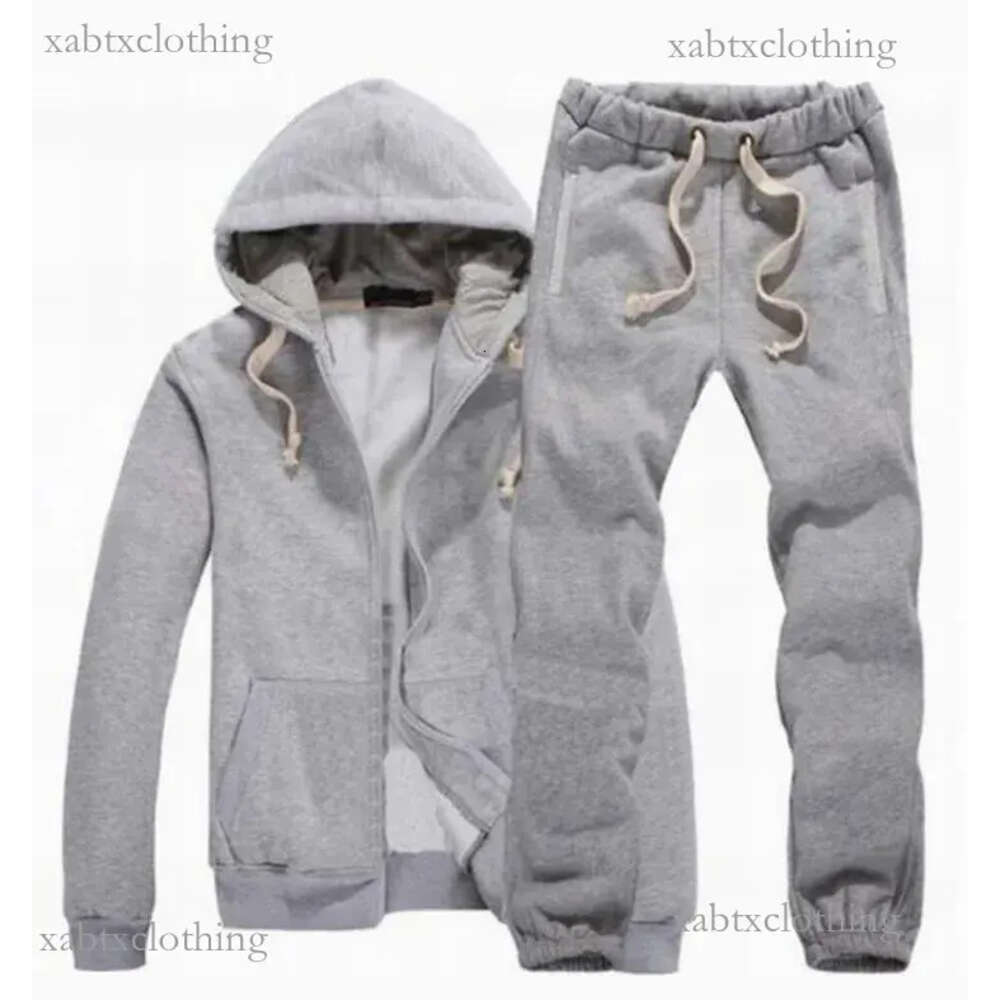 New Men ralph Polo Tracksuit Winter Hood Jacket Pants Lauren Sweatshirts 2 Piece Set Hoodies Sporting Suit Sports Coat Sportswear Fashion Tracksuit