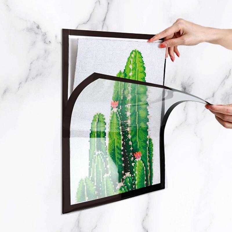 Update New 12X16in Magnetic Dia Art Frames Self-Adhesive Photo Frame Poster Picture Canvas Wall Sticker Living Room Home Decoration