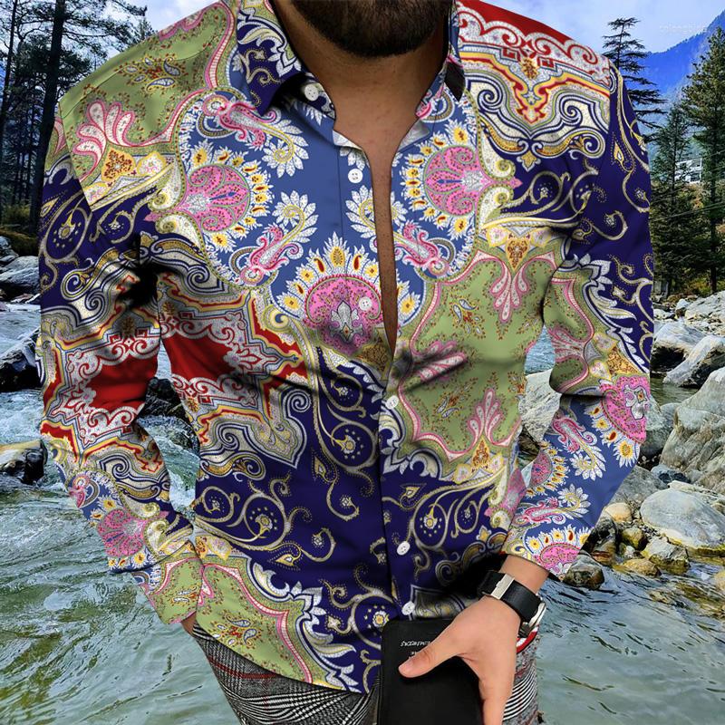 CNLONGBIDA Mens Casual Shirts Mens Summer Shirt Hawaiian Comfortable