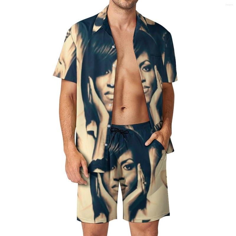 Men's Tracksuits African Woman Men Sets Tribal Women Print Casual Shirt Set Fashion Beachwear Shorts Summer Custom Suit 2 Piece Clothes Plus