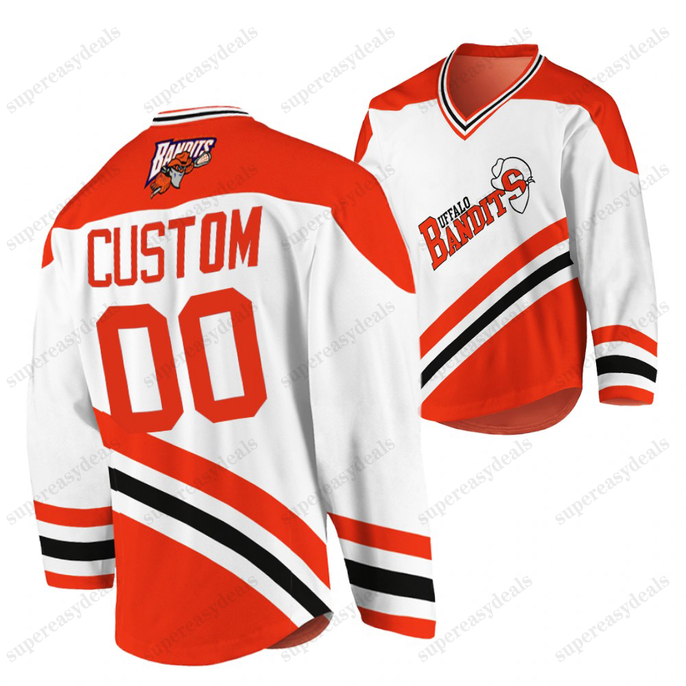 Buffalo Bandits Custom NLL 2024 Lacrosse Jerseys - Smith Nanticoke Fraser Byrne Fields Vinc Priolo Cloutier Weiss Buchan Noseworthy Brown