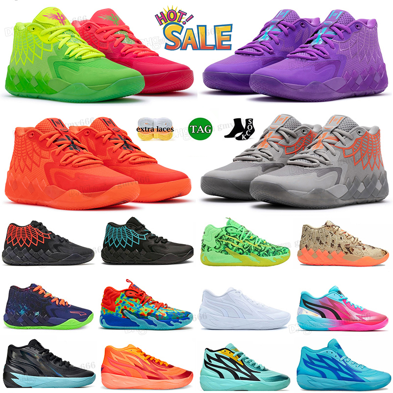 Ball Shoes MB.01 Lo Mens Basketball Shoe 1OF1 Queen melo and Morty Ridge Red Blast Buzz City Galaxy UNC Iridescent Dreams Trainers Sports Sneakers