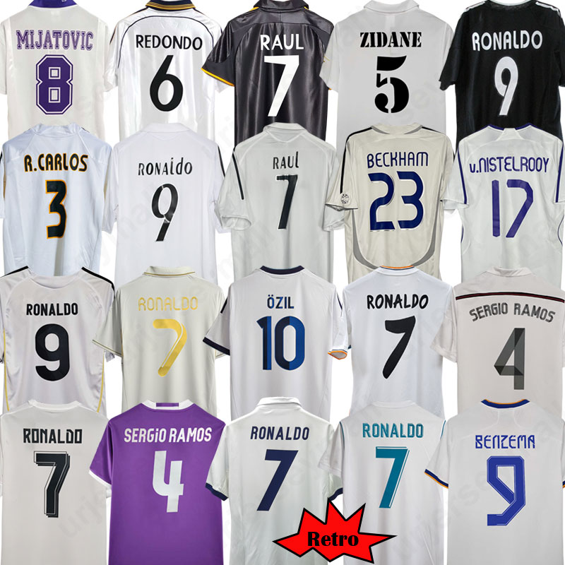 Finals Real Madrids Retro Soccer Jersey Football GUTI Ramos SEEDORF CARLOS RONALDO 11 13 14 15 16 ZIDANE RAUL Vintage 94 95 96 97 98 99 00 02 03 04 05 06 07 FIGO kits 214