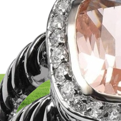 Morganite 925 Sterling Silver High Quantity Ring For Men and Women Fashion Jewelry Party Gift Size 6 7 8 9 10 F14615160471
