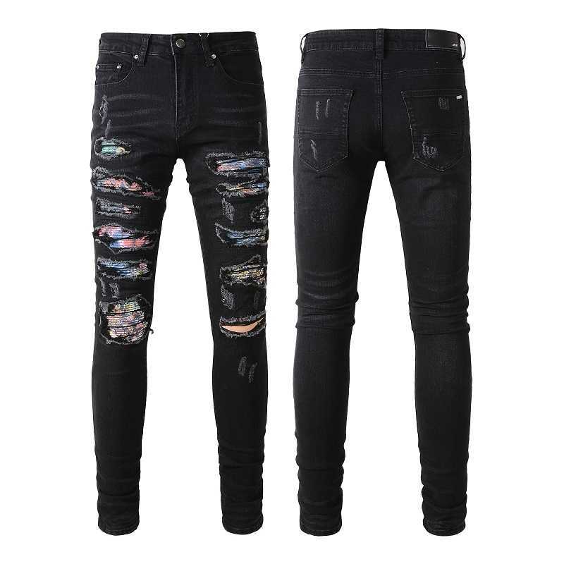 Designer Clothing Denim Pants Amiiri 2023 New Trend Fashion Slim Fit Feet Elastic Patch Black Jeans Men's Amiiri Fashion Brand Distressed Ripped Skinny Pants
Designer Clothing Denim Pants Amiiri 2023 New Trend Fashion Slim Fit Feet Elastic Patch Black Jeans Men's Amiiri Fashion Brand Distressed Ripped Skinny Pants