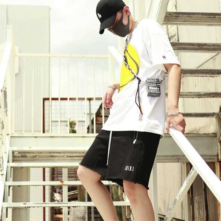 Designer Clothing Fashion casual Mens shorts Amiiri Tassel Loop Letter Embroidered Zipper Pocket Casual Capris Men's Women's Loose Solid Color Drawstring Shorts, Gray
Designer Clothing Fashion casual Mens shorts Amiiri Tassel Loop Letter Embroidered Zipper Pocket Casual Capris Men's Women's Loose Solid Color Drawstring Shorts, Gray