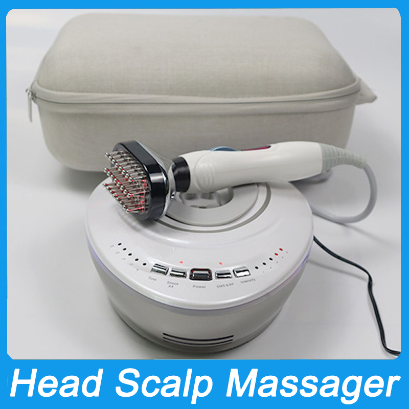 Portable Electric EMS Head Massage Microcurrent Scalp Massage Comb RF Red Light Vibration Physiotherapy Regrowth Hair Brush Anti Hair Loss Dredging Me