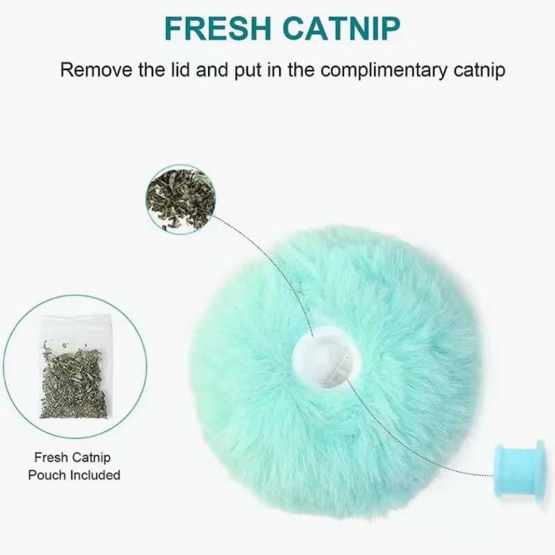Interactive New Electric Squeak Ball Smart Plush Toy For Kittens Cats Animal Rescue Donation